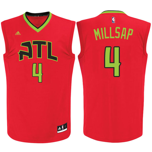 Camiseta Paul Millsap 4 atlanta hawks 2016-2017 roja