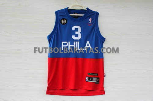 Camiseta Phila Iverson 3 philadelphia 76ers 2017 Classico azul