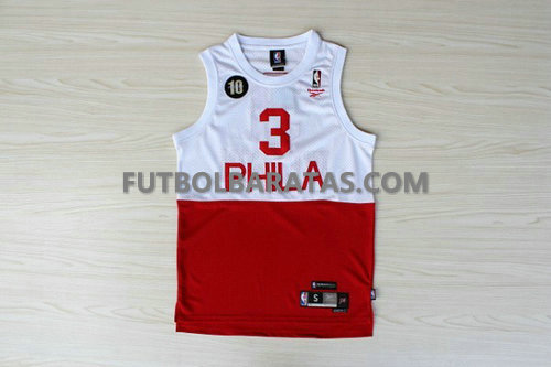 Camiseta Phila Iverson 3 philadelphia 76ers 2017 Classico blanc