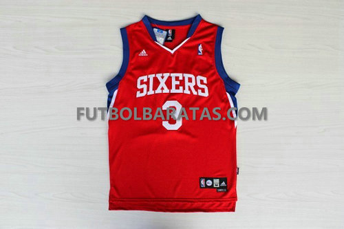 Camiseta Phila Iverson 3 philadelphia 76ers 2017 roja