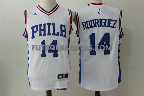 Camiseta Rodriguez 14 philadelphia 76ers 2017 blanca