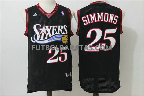 Camiseta Simmons 25 Sixers philadelphia 76ers 2017 negro