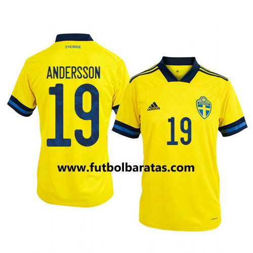 Camiseta Suecia andersson 19 Primera Equipacion 2020-2021