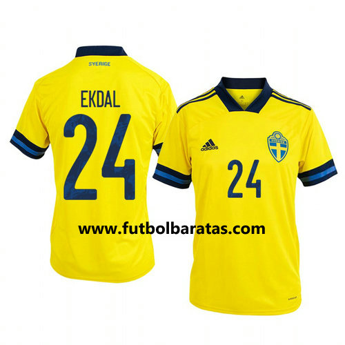 Camiseta Suecia ekdal 24 Primera Equipacion 2020-2021