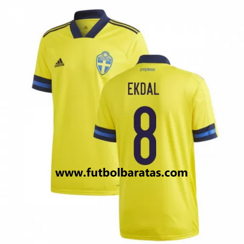 Camiseta Suecia ekdal 8 Primera Equipacion 2020-2021