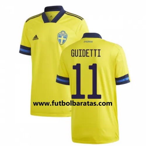 Camiseta Suecia guidetti 11 Primera Equipacion 2020-2021