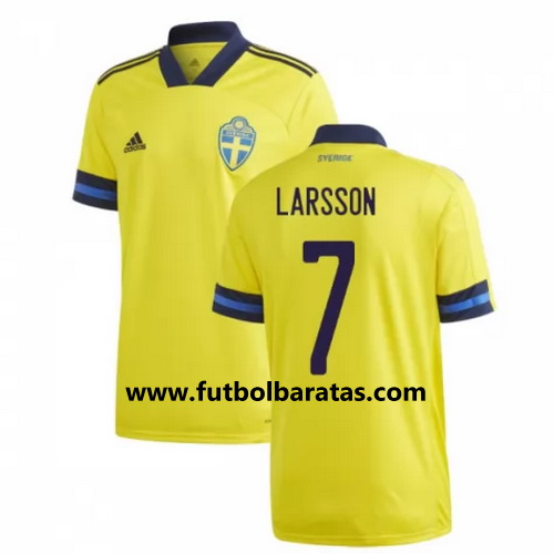 Camiseta Suecia larsson 7 Primera Equipacion 2020-2021