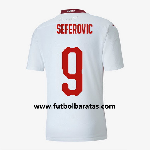 Camiseta Suiza seferovic 9 Segunda Equipacion 2020-2021