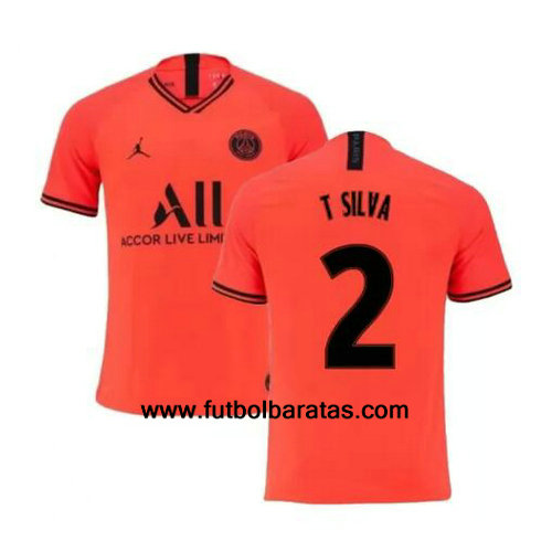 Camiseta T SILVA del Paris Saint Germain 2019-2020 Segunda Equipacion