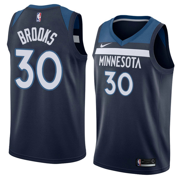 Camiseta baloncesto Aaron Brooks 30 Icon 2018 Azul Minnesota Timberwolves Hombre