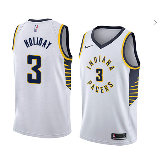 Camiseta baloncesto Aaron Holiday 3 Association 2018 Blanco Indiana Pacers Hombre