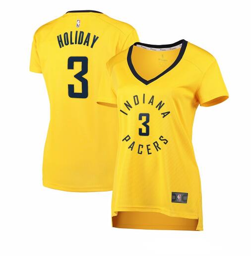 Camiseta baloncesto Aaron Holiday 3 statement edition Amarillo Indiana Pacers Mujer