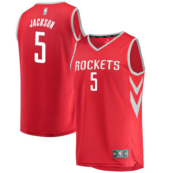 Camiseta baloncesto Aaron Jackson 5 Icon Edition Rojo Houston Rockets Hombre
