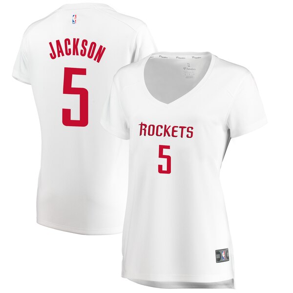 Camiseta baloncesto Aaron Jackson 5 association edition Blanco Houston Rockets Mujer