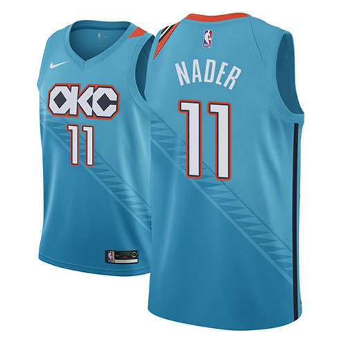 Camiseta baloncesto Abdel Nader 11 Ciudad 2018-19 Azul Oklahoma City Thunder Hombre
