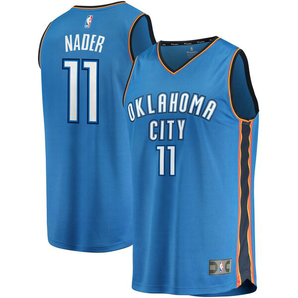 Camiseta baloncesto Abdel Nader 11 Icon Edition Azul Oklahoma City Thunder Hombre