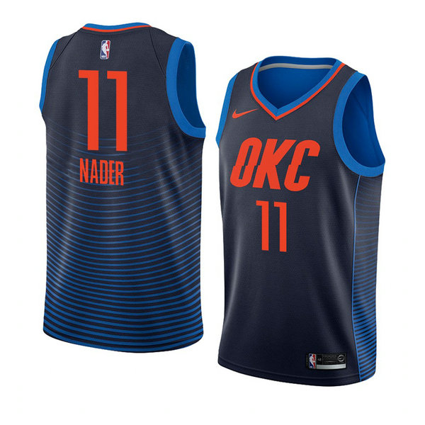 Camiseta baloncesto Abdel Nader 11 Statement 2018 Azul Oklahoma City Thunder Hombre