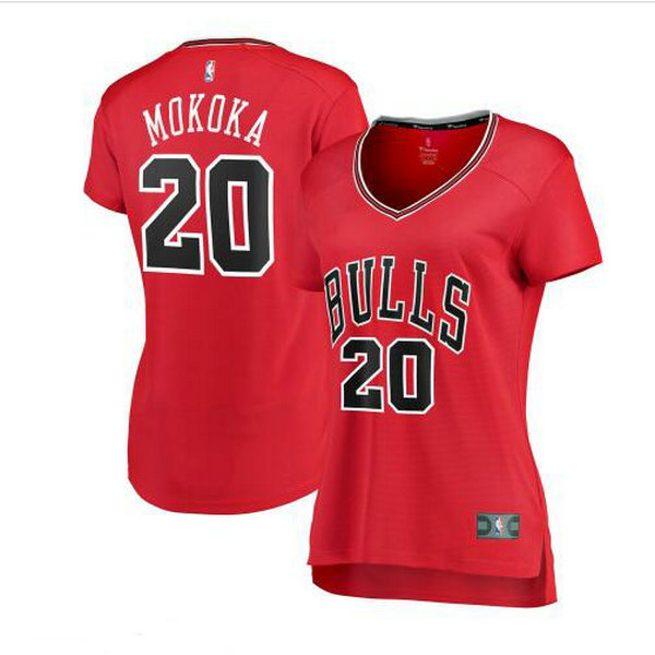 Camiseta baloncesto Adam Mokoka 20 icon edition Rojo Chicago Bulls Mujer