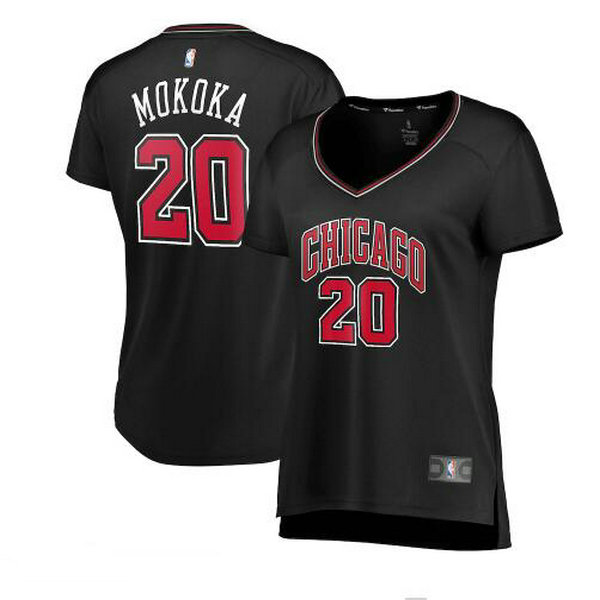 Camiseta baloncesto Adam Mokoka 20 statement edition Negro Chicago Bulls Mujer