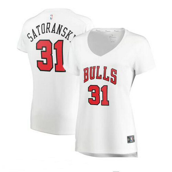 Camiseta baloncesto Adam Mokoka 31 association edition Blanco Chicago Bulls Mujer