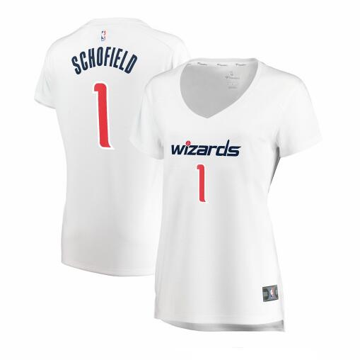 Camiseta baloncesto Admiral Schofield 1 association edition Blanco Washington Wizards Mujer