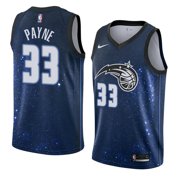 Camiseta baloncesto Adreian Payne 33 Ciudad 2018 Azul Orlando Magic Hombre