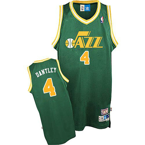 Camiseta baloncesto Adrian Dantley 4 Retro Verde Utah Jazz Hombre