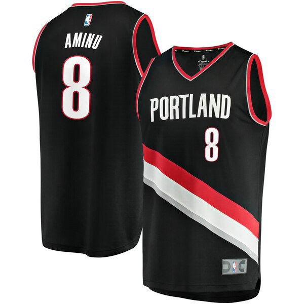 Camiseta baloncesto Al-Farouq Aminu 8 Icon Edition Negro Portland Trail Blazers Hombre