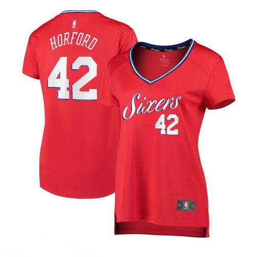 Camiseta baloncesto Al Horford 42 statement edition Rojo Philadelphia 76ers Mujer