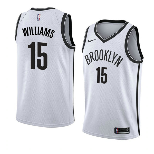Camiseta baloncesto Alan Williams 15 Association 2018 Blanco Brooklyn Nets Hombre