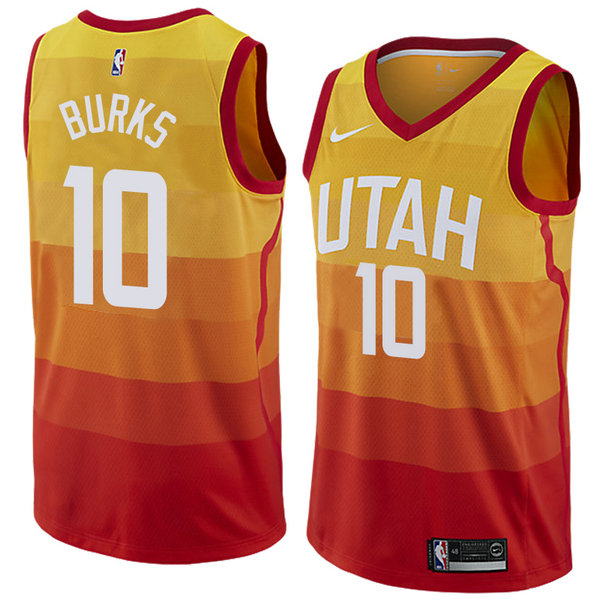 Camiseta baloncesto Alec Burks 10 Ciudad 2018 Amarillo Utah Jazz Hombre