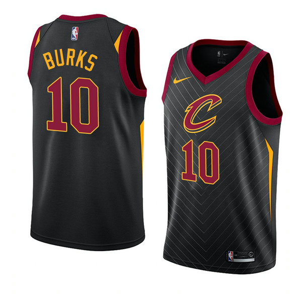 Camiseta baloncesto Alec Burks 10 Statement 2018 Negro Cleveland Cavaliers Hombre