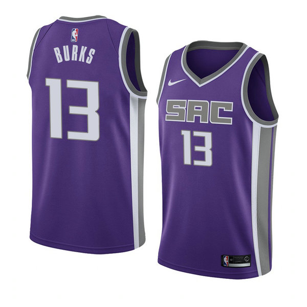 Camiseta baloncesto Alec Burks 13 Icon 2018 P鐓pura Sacramento Kings Hombre