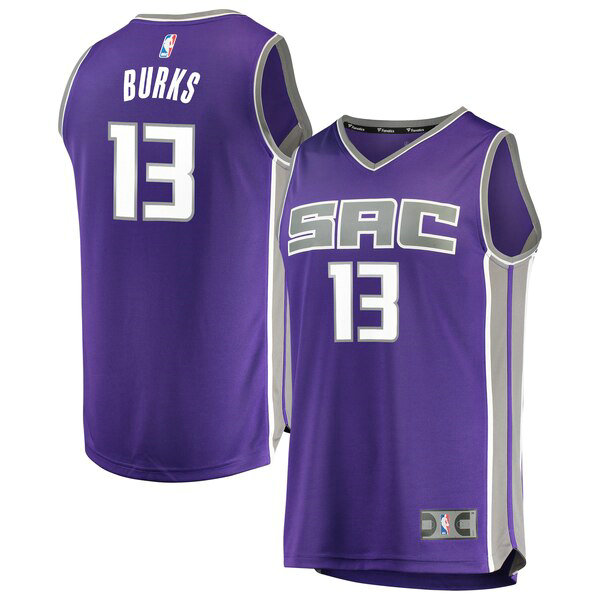 Camiseta baloncesto Alec Burks 13 Icon Edition Púrpura Sacramento Kings Hombre