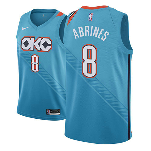 Camiseta baloncesto Alex Abrines 8 Ciudad 2018-19 Azul Oklahoma City Thunder Hombre