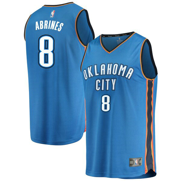 Camiseta baloncesto Alex Abrines 8 Icon Edition Azul Oklahoma City Thunder Hombre