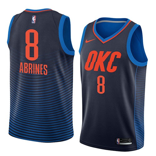 Camiseta baloncesto Alex Abrines 8 Statement 2018 Azul Oklahoma City Thunder Hombre