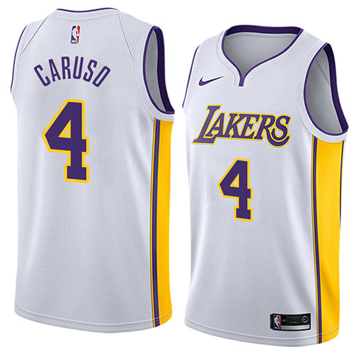 Camiseta baloncesto Alex Caruso 4 Association 2018 Blanco Los Angeles Lakers Hombre