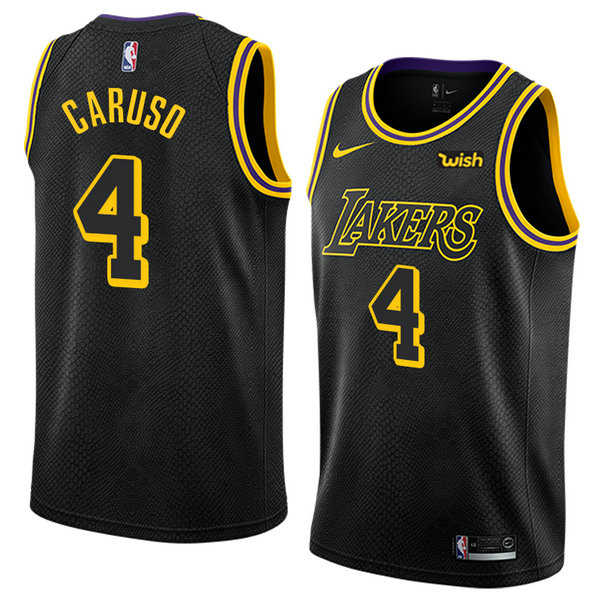 Camiseta baloncesto Alex Caruso 4 Ciudad 2018 Negro Los Angeles Lakers Hombre