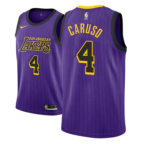 Camiseta baloncesto Alex Caruso 4 Ciudad 2018 P鐓pura Los Angeles Lakers Hombre