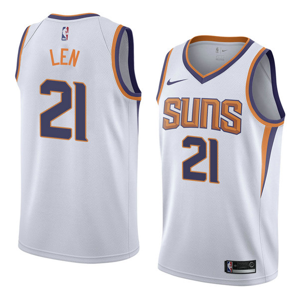 Camiseta baloncesto Alex Len 21 Association 2018 Blanco Phoenix Suns Hombre