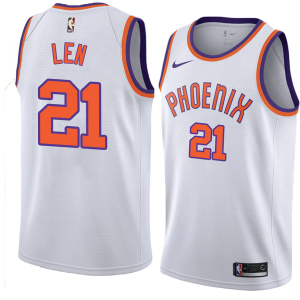 Camiseta baloncesto Alex Len 21 Hardwood Classic 2018 Blanco Phoenix Suns Hombre