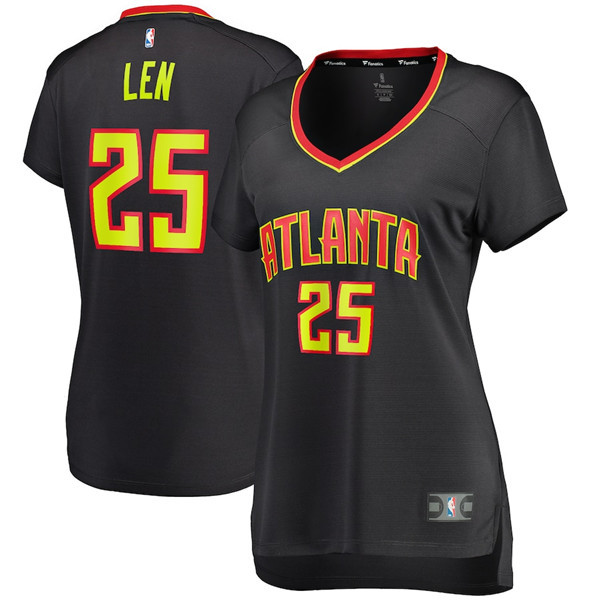Camiseta baloncesto Alex Len 25 icon edition Negro Atlanta Hawks Mujer