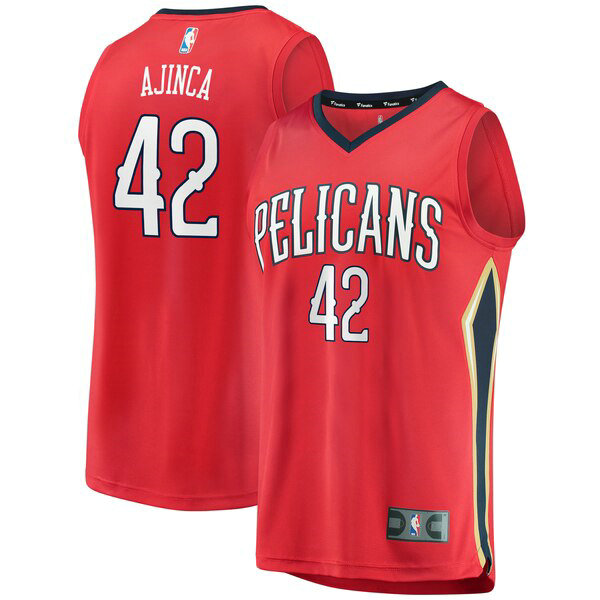 Camiseta baloncesto Alexis Ajinca 42 Statement Edition Rojo New Orleans Pelicans Hombre