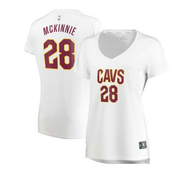 Camiseta baloncesto Alfonzo McKinnie 28 association edition Blanco Cleveland Cavaliers Mujer
