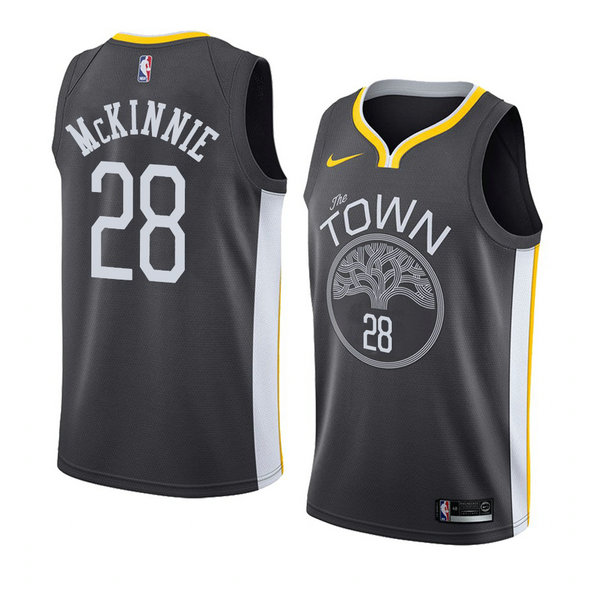 Camiseta baloncesto Alfonzo Mckinnie 28 Statement 2018 Negro Golden State Warriors Hombre