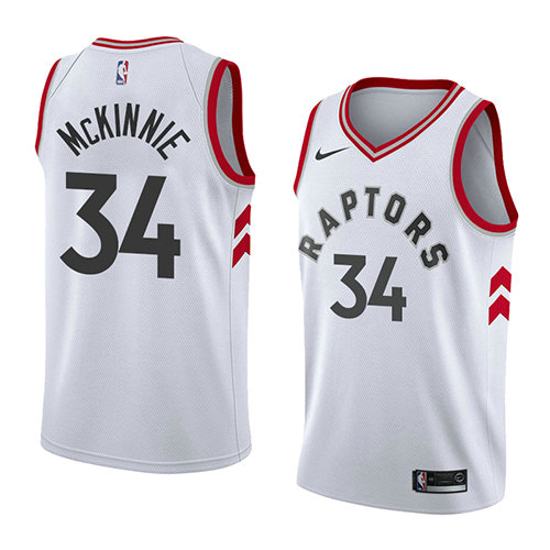 Camiseta baloncesto Alfonzo Mckinnie 34 Association 2018 Blanco Toronto Raptors Hombre