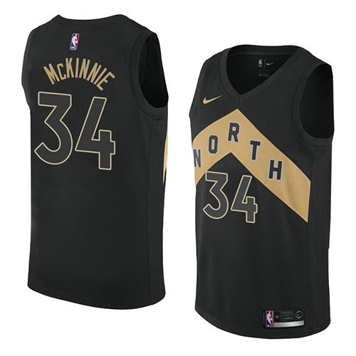 Camiseta baloncesto Alfonzo Mckinnie 34 Ciudad 2018 Negro Toronto Raptors Hombre