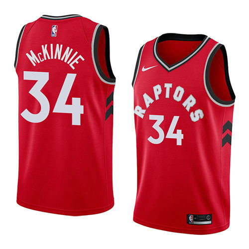 Camiseta baloncesto Alfonzo Mckinnie 34 Icon 2018 Rojo Toronto Raptors Hombre