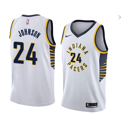 Camiseta baloncesto Alize Johnson 24 Association 2018 Blanco Indiana Pacers Hombre